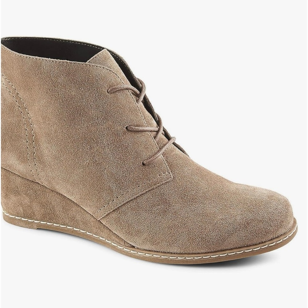Taupe Leather Wedge Bootie by Bjorndal NWOT